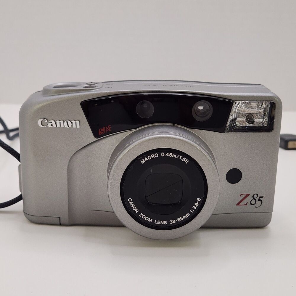 Canon Sure Shot Z85 35mm Film Camera 38-85mm Zoom Lens Silver Untested